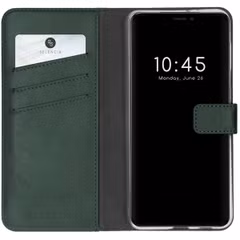 Selencia Echt Lederen Bookcase Apple iPhone 13 - Groen