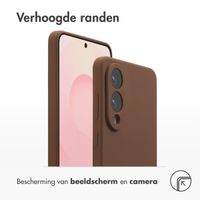 Accezz Liquid Silicone Backcover met MagSafe Samsung Galaxy S25 Edge - New Tea Brown