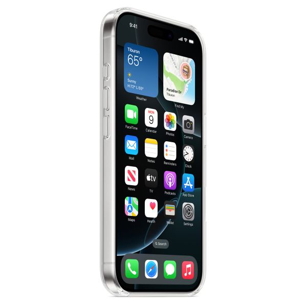 Apple Clearcase voor de Apple iPhone 16 Pro + Apple MagSafe Draadloze Oplader 25W - 1 meter