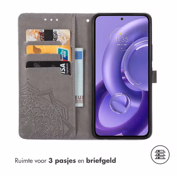 imoshion Mandala Bookcase Motorola Edge 30 Neo - Grijs