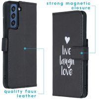 imoshion Design Softcase Bookcase Galaxy S21 FE - Live Laugh Love