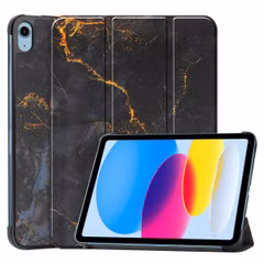 imoshion Design Trifold Bookcase Apple iPad 11 (2025) 11 inch A16 / iPad 10 (2022) 10.9 inch - Black Marble