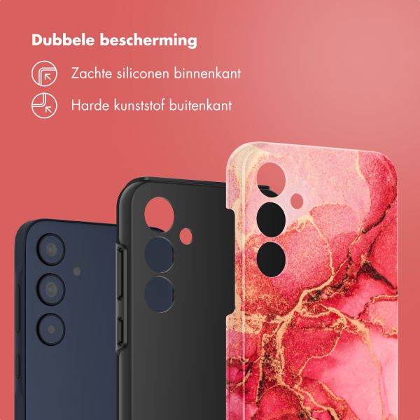 Selencia Vivid Tough Backcover Samsung Galaxy A35 - Rosy Marble