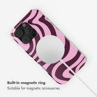 Selencia Vivid Back Cover with MagSafe Apple iPhone 16 Pro - Wavy Swirl Pink Plum
