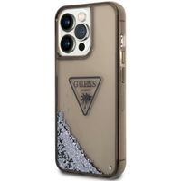 Guess Liquid Glitter Backcover iPhone 14 Pro Max - Zwart