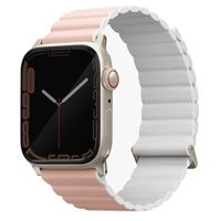 Uniq Revix Premium Edition dubbelzijdig bandje Apple Watch Series 1 t/m 9 / SE (38/40/41 mm) | Series 10 (42 mm) - White/Blush Pink