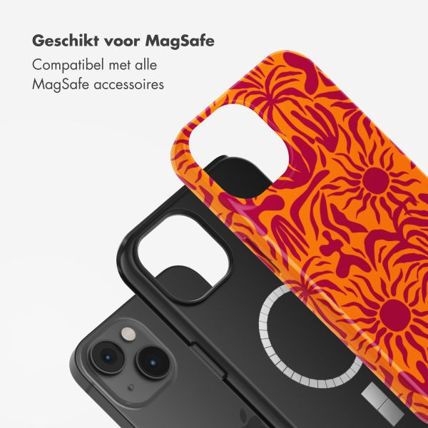 Selencia Vivid Tough Backcover met MagSafe iPhone 14 - Tropical Vibes Apricot