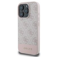 Guess Bottom Stripe 4G Backcover iPhone 16 Pro - Roze