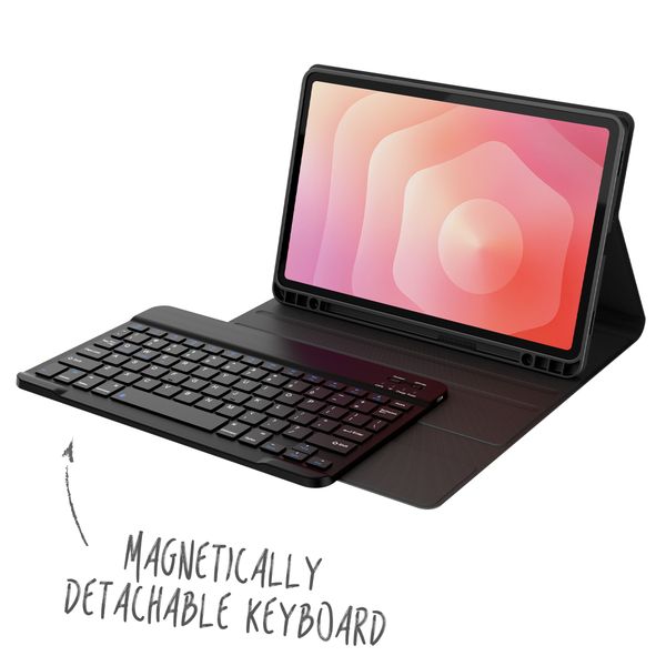 Accezz Bluetooth Keyboard Bookcase Samsung Galaxy Tab S11 - QWERTY - Zwart