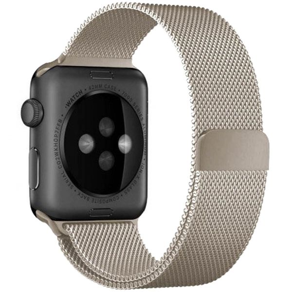 WiWu Milanese band Apple Watch Series 1 t/m 9 / SE (38/40/41 mm) | Series 10 (42 mm) - Champagne