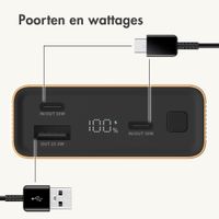 imoshion Ultra Series Aluminium Powerbank 20.000 mAh - Quick Charge en Power Delivery - Goud