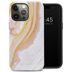 Selencia Vivid Backcover iPhone 14 Pro Max - Chic Marble Gold