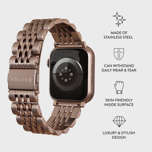 Burga Steel strap Apple Watch | 38/40/41/42 mm - Rose Gold