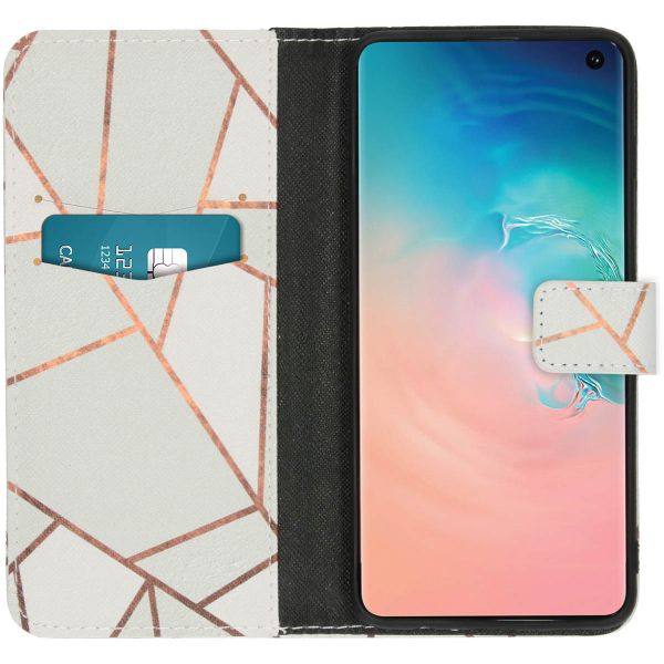 imoshion Design Softcase Bookcase Samsung Galaxy S10 - White Graphic