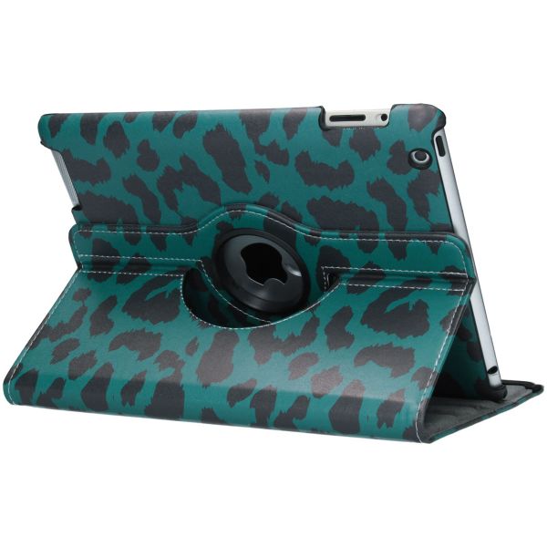 360° Draaibare Design Bookcase iPad 4 (2012) 9.7 inch / 3 (2012) 9.7 inch / 2 (2011) 9.7 inch - Groen Panter