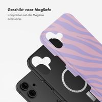 Selencia Vivid Tough Backcover met MagSafe iPhone 16 - Zebra Light Pink Lilac