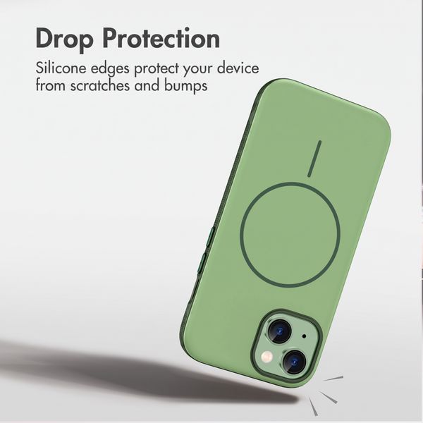 imoshion Colour Back Cover with Thin MagSafe Ring Apple iPhone 15 - Dark Green