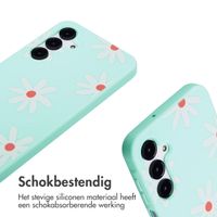 imoshion Siliconen design hoesje met koord Samsung Galaxy A16 5G - Green Flower Distance