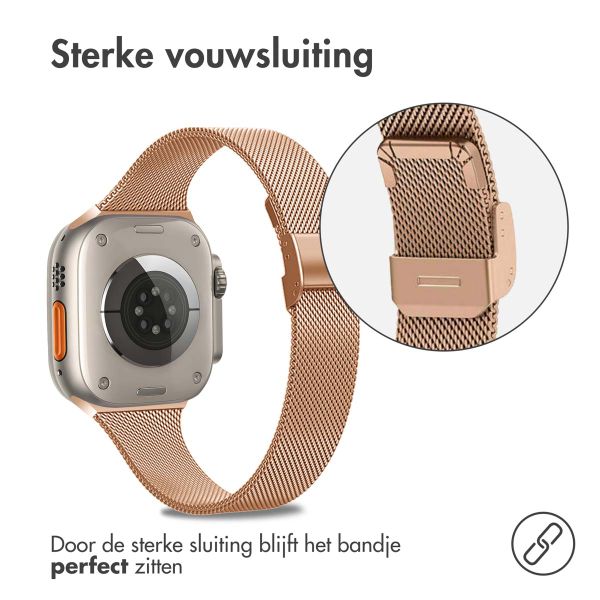 imoshion Milanees vouwbandje Apple Watch Series 1-10 / SE / Ultra (2) - 42/44/45/46/49 mm - Rosé Goud