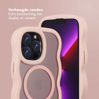 Selencia Wavy Backcover met MagSafe Apple iPhone 13 Pro - Soft Pink