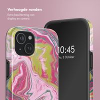 Selencia Vivid Backcover met MagSafe Apple iPhone 15 - Marble Pink