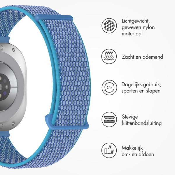 imoshion Nylon bandje Samsung Galaxy Watch 8 (40/44mm) / Classic (46mm) - Marineblauw