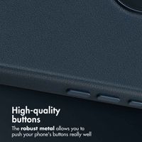 Accezz Leather Back Cover with MagSafe Apple iPhone 17 - Nightfall Blue