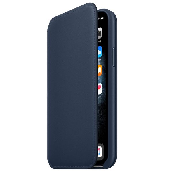 Apple Leather Folio Bookcase Apple iPhone 11 Pro - Deep Sea Blue