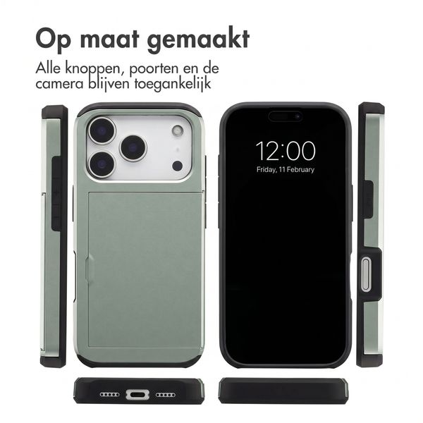 imoshion Backcover met pasjeshouder Apple iPhone 18 Pro / 17 Pro - Groen