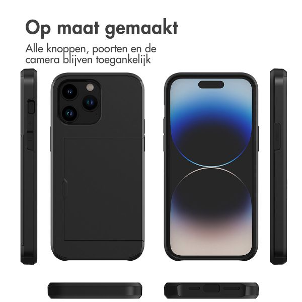 imoshion Backcover met pasjeshouder Apple iPhone 14 Pro Max - Zwart