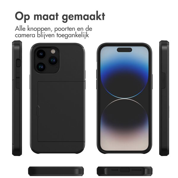 imoshion Backcover met pasjeshouder iPhone 14 Pro Max - Zwart