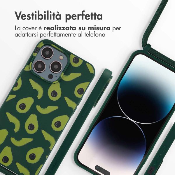 imoshion Siliconen design hoesje met koord Apple iPhone 14 Pro Max - Avocado Green