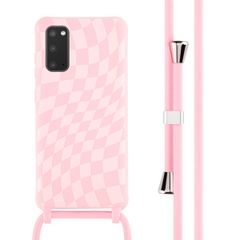 imoshion Siliconen design hoesje met koord Samsung Galaxy S10 - Retro Pink