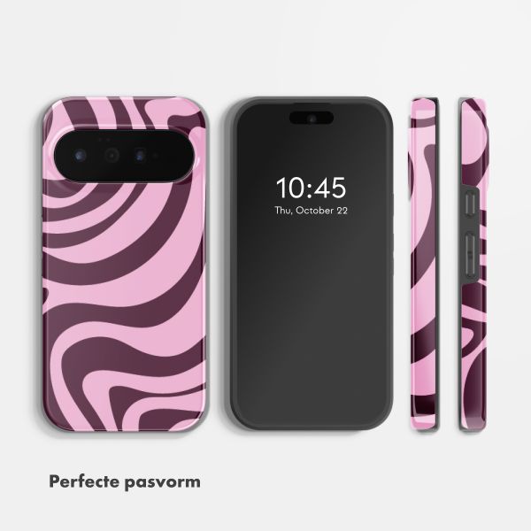 Selencia Vivid Backcover met MagSafe Google Pixel 11 Pro - Wavy Swirl Pink Plum