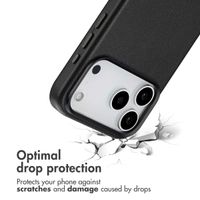 Accezz Leather Back Cover with MagSafe Apple iPhone 17 Pro Max - Onyx Black