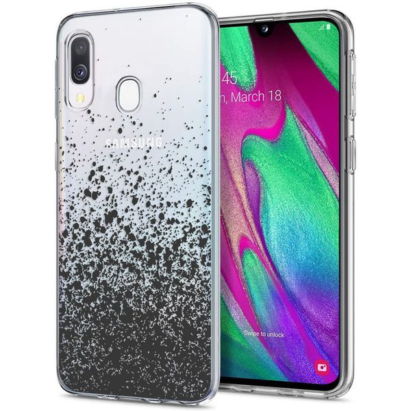 imoshion Design hoesje Samsung Galaxy A20e - Spetters - Zwart