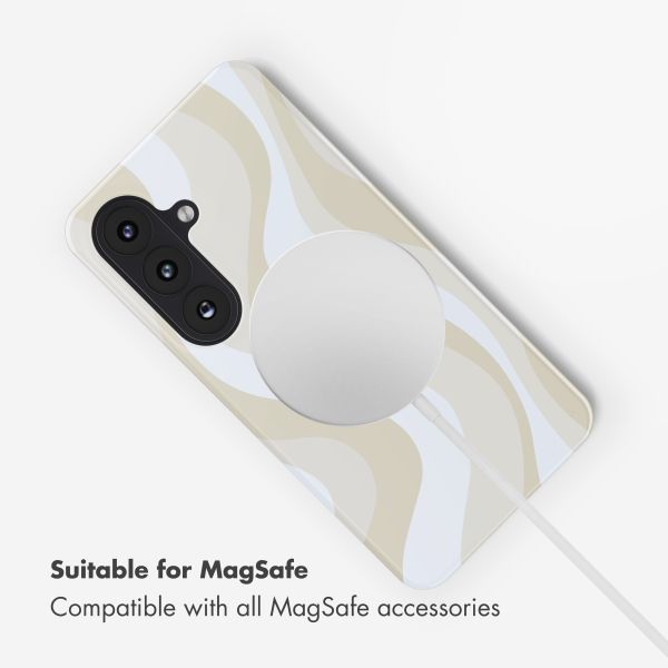 Selencia Vivid Back Cover with MagSafe Samsung Galaxy S26 - Desert Waves Beige