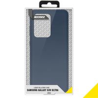 Accezz Liquid Silicone Backcover Samsung Galaxy S20 Ultra - Donkerblauw