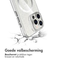 imoshion Clear Glitter Backcover met MagSafe Apple iPhone 16 Pro - Zilver