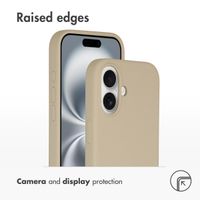 Accezz Liquid Silicone Back Cover with MagSafe Apple iPhone 16 - Stone