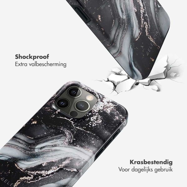 Selencia Vivid Backcover Apple iPhone 15 Pro Max - Chic Marble Black