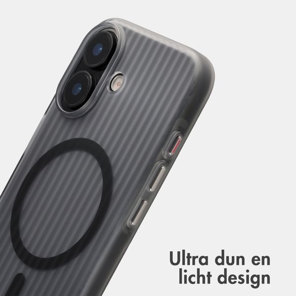 Accezz Lite Backcover met MagSafe | Fluted | Apple iPhone 17 - Grijs