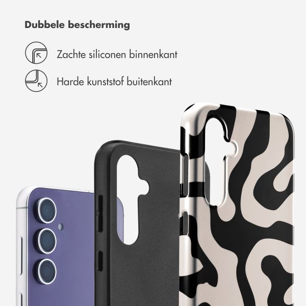 Selencia Vivid Backcover Samsung Galaxy S23 FE - Art Wave Black