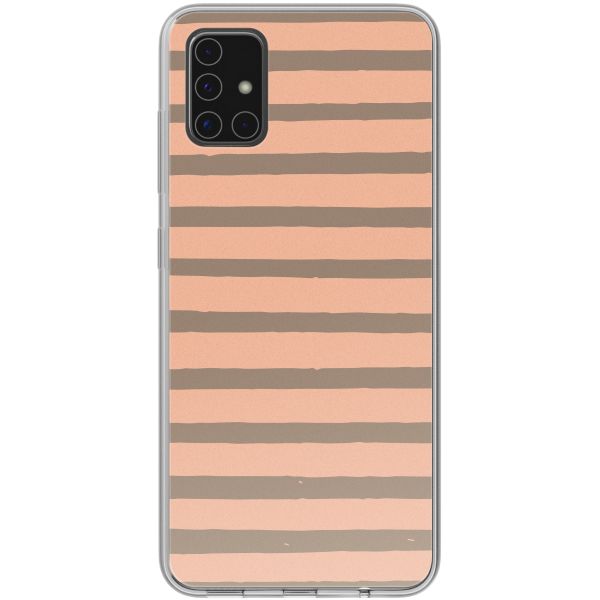 imoshion Design hoesje Samsung Galaxy A51 - Striped peach reverse
