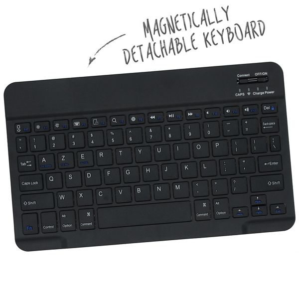 Accezz AZERTY Bluetooth Keyboard Bookcase Apple iPad 9 (2021) 10.2 inch / iPad 8 (2020) 10.2 inch / iPad 7 (2019) 10.2 inch