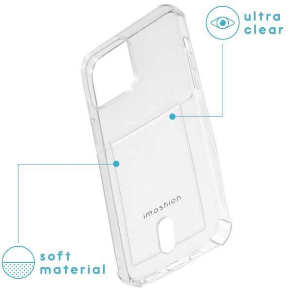 imoshion Softcase Backcover met pashouder iPhone 13 Pro - Transparant