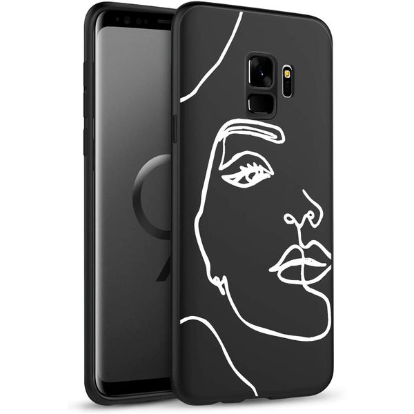 imoshion Design hoesje Samsung Galaxy S9 - Abstract Gezicht - Wit