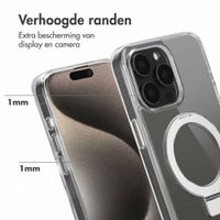 Accezz Ring Stand Backcover met MagSafe Apple iPhone 15 Pro Max - Transparant