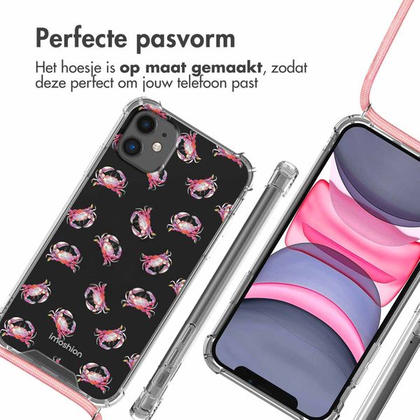imoshion Design hoesje met koord Apple iPhone 11 - Crab Watercolor
