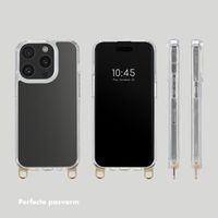 Selencia Transparent Case with Hooks + Lova Wrist Strap Apple iPhone 15 Pro - Cotton Candy